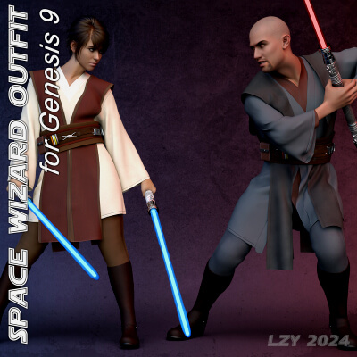 Lzy Space Wizard Outfit for Genesis 9