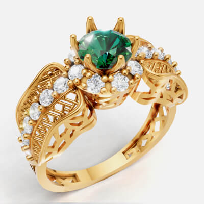 Woven Filigree Ring Wide Cluster Shank STL CAD for Printing - 3D Model ...