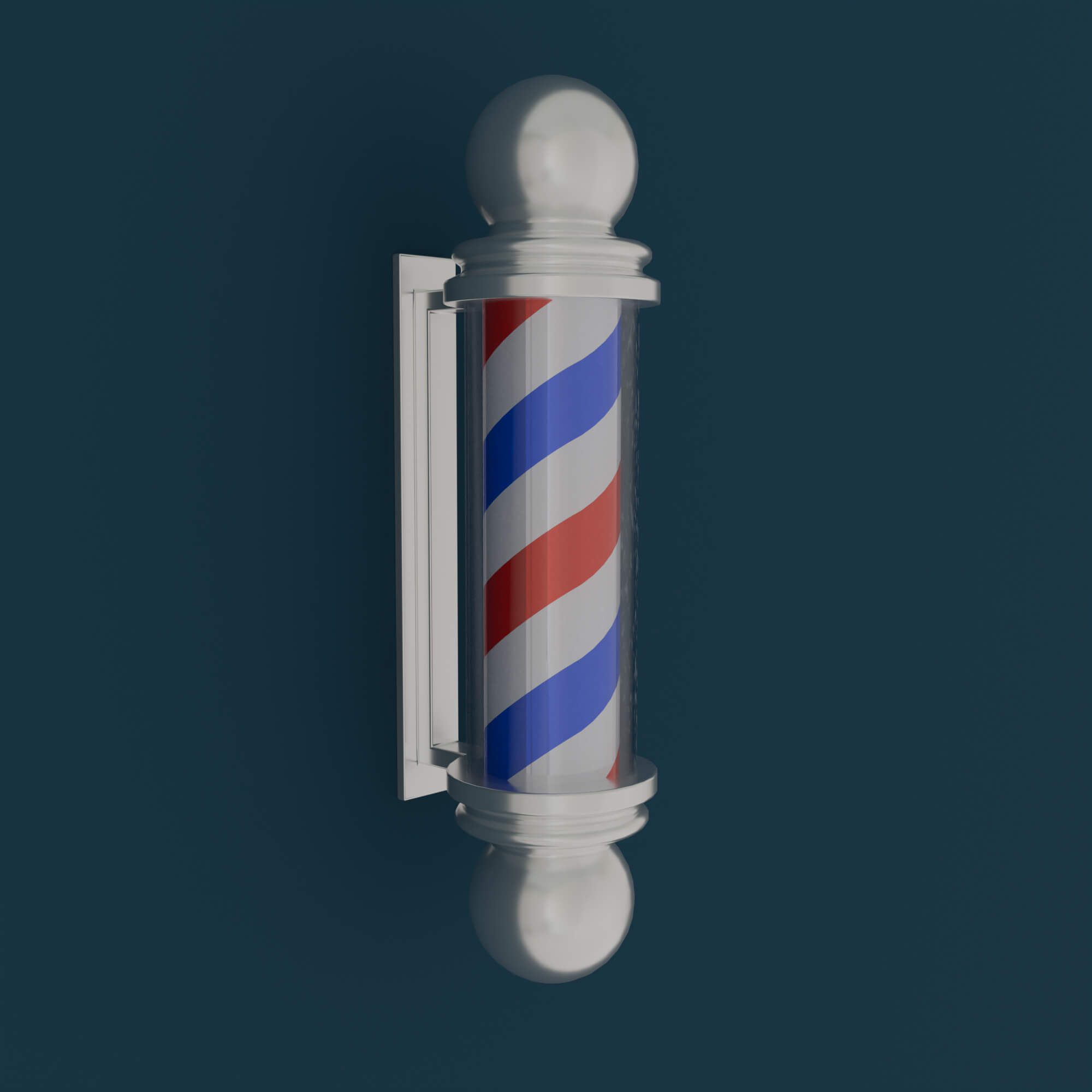 Barber Pole low poly - 3D Model by madakar25
