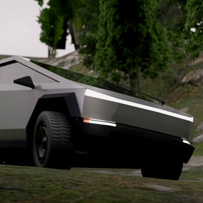 Futuristic Electric Cyber Truck