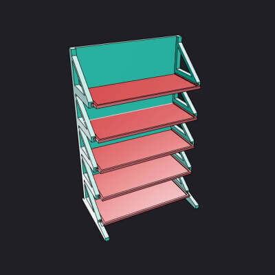 Hot Wheels Display Rack 3D Model &ndash STL OBJ Plasticit