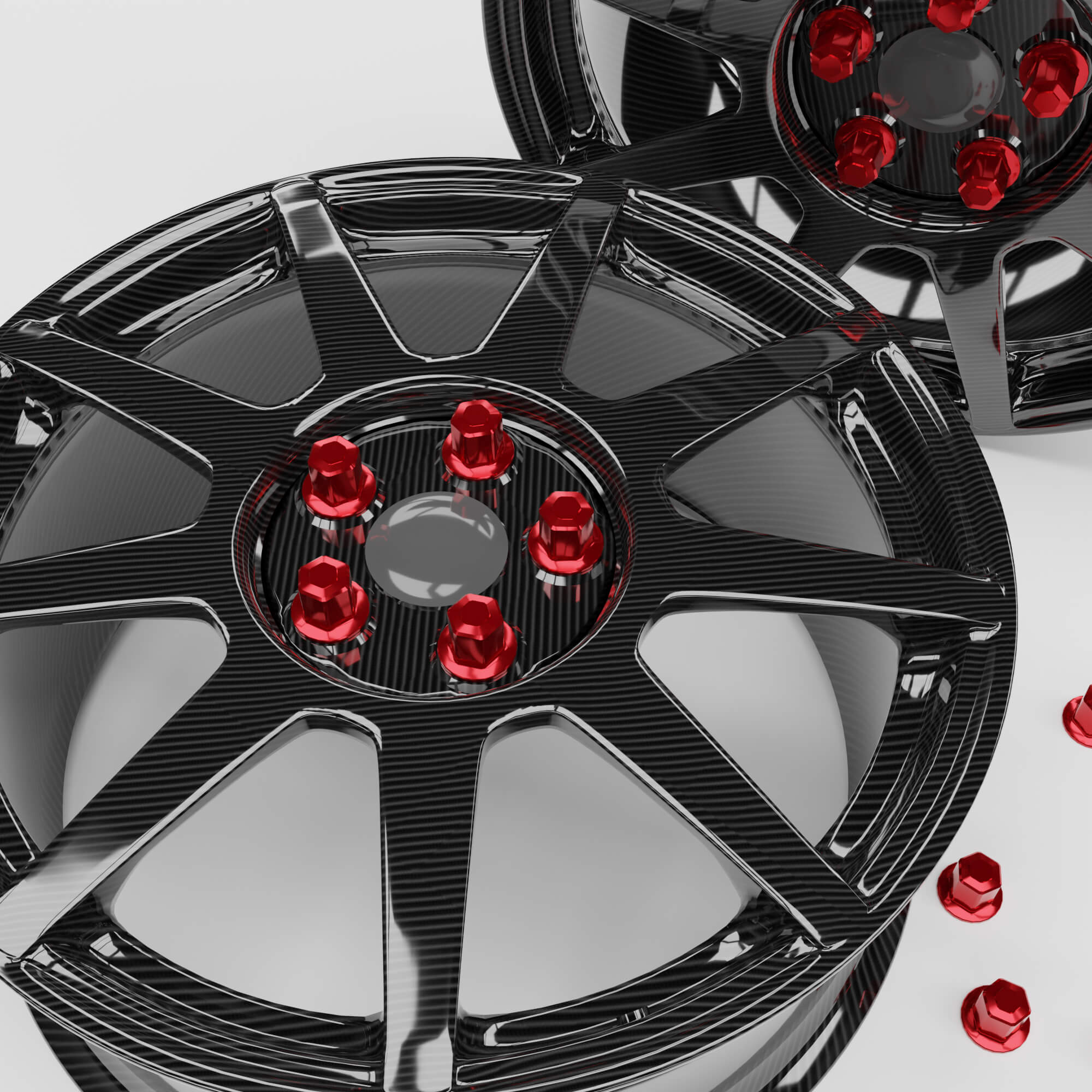 R Racing Sport Rim Racing Rims Car. Carbon R - 3D Model by madakar25