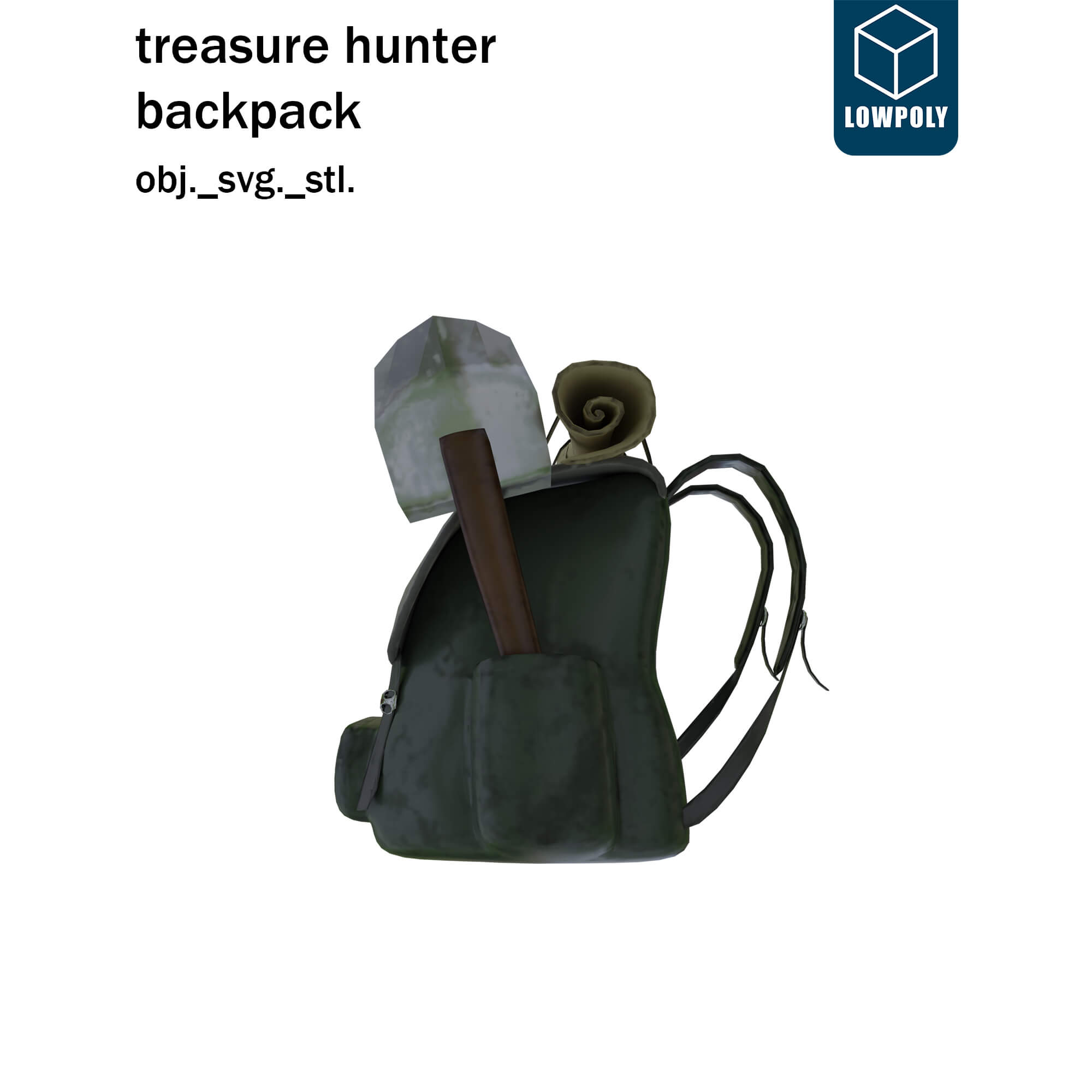 Treasure Hunter Backpack 3D Model by madakar25