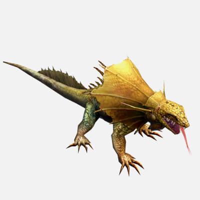 Animated Frill-Necked Lizard 3D Model by MadeCG