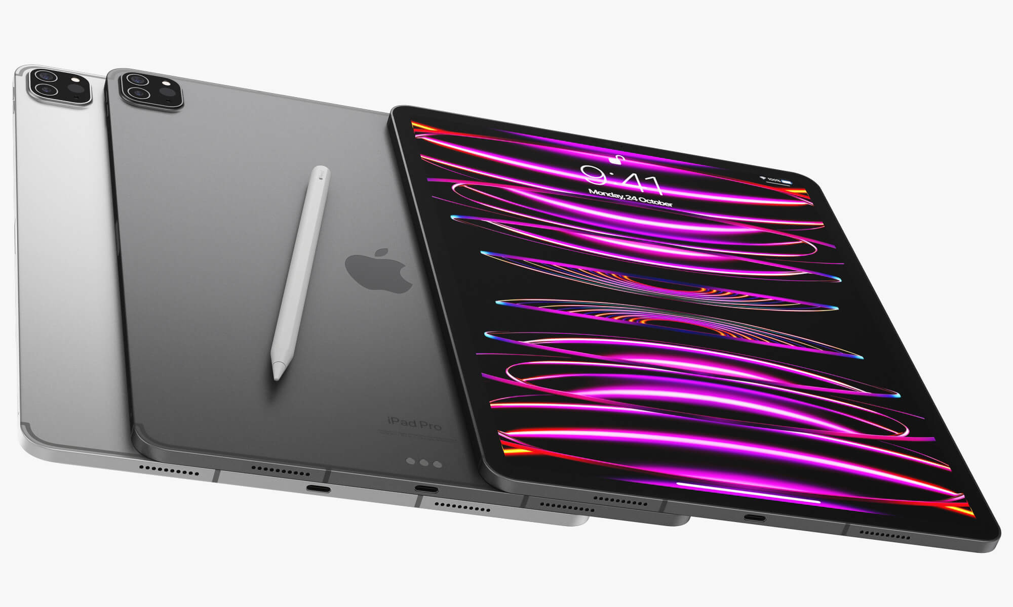 Apple iPad Pro 12.9Inch M2 and Magic Keyboard 3D Model by madMIX