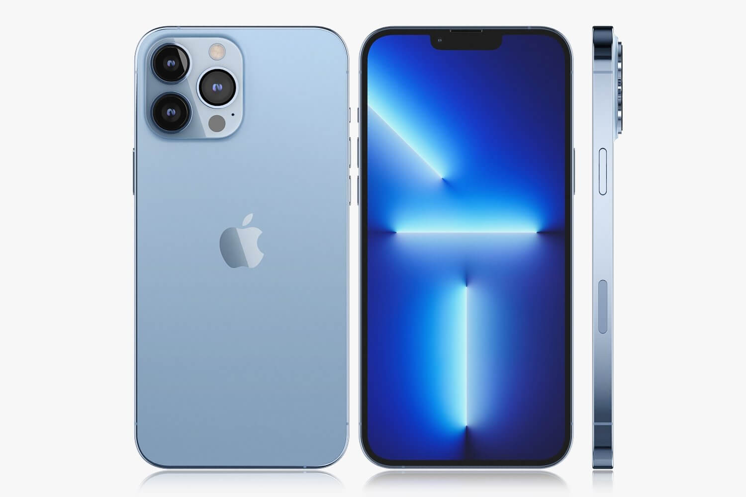 Apple iPhone 13 Pro MAX Sierra Blue - 3D Model by madMIX