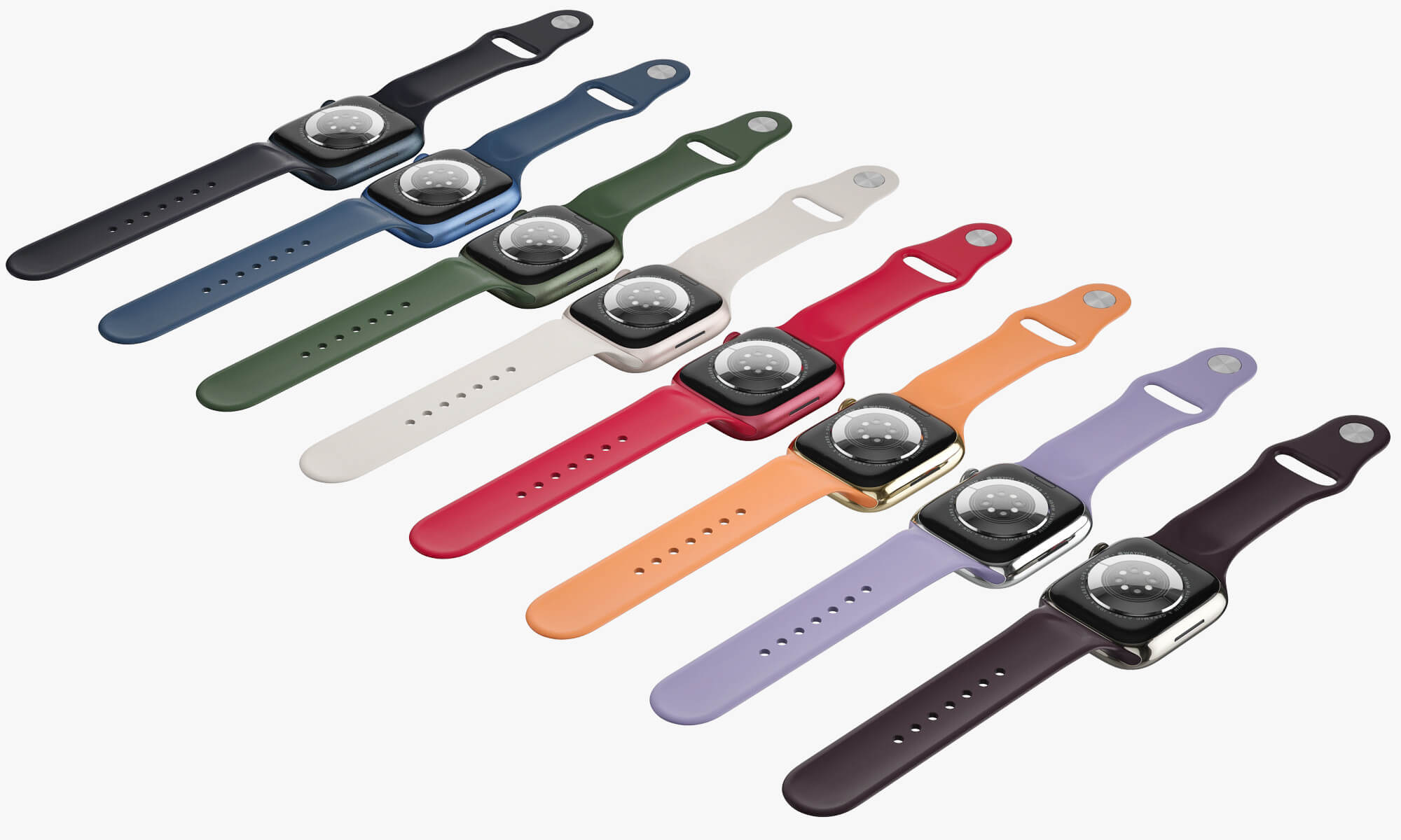 Apple Watch Series 7 All Colors 3D Model by madMIX