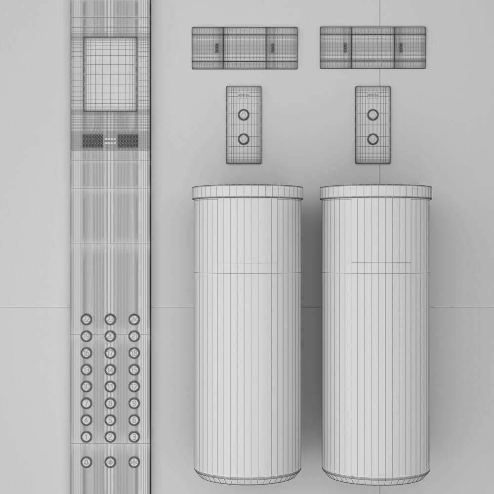 Kone Elevator Collection 3D Model by madMIX