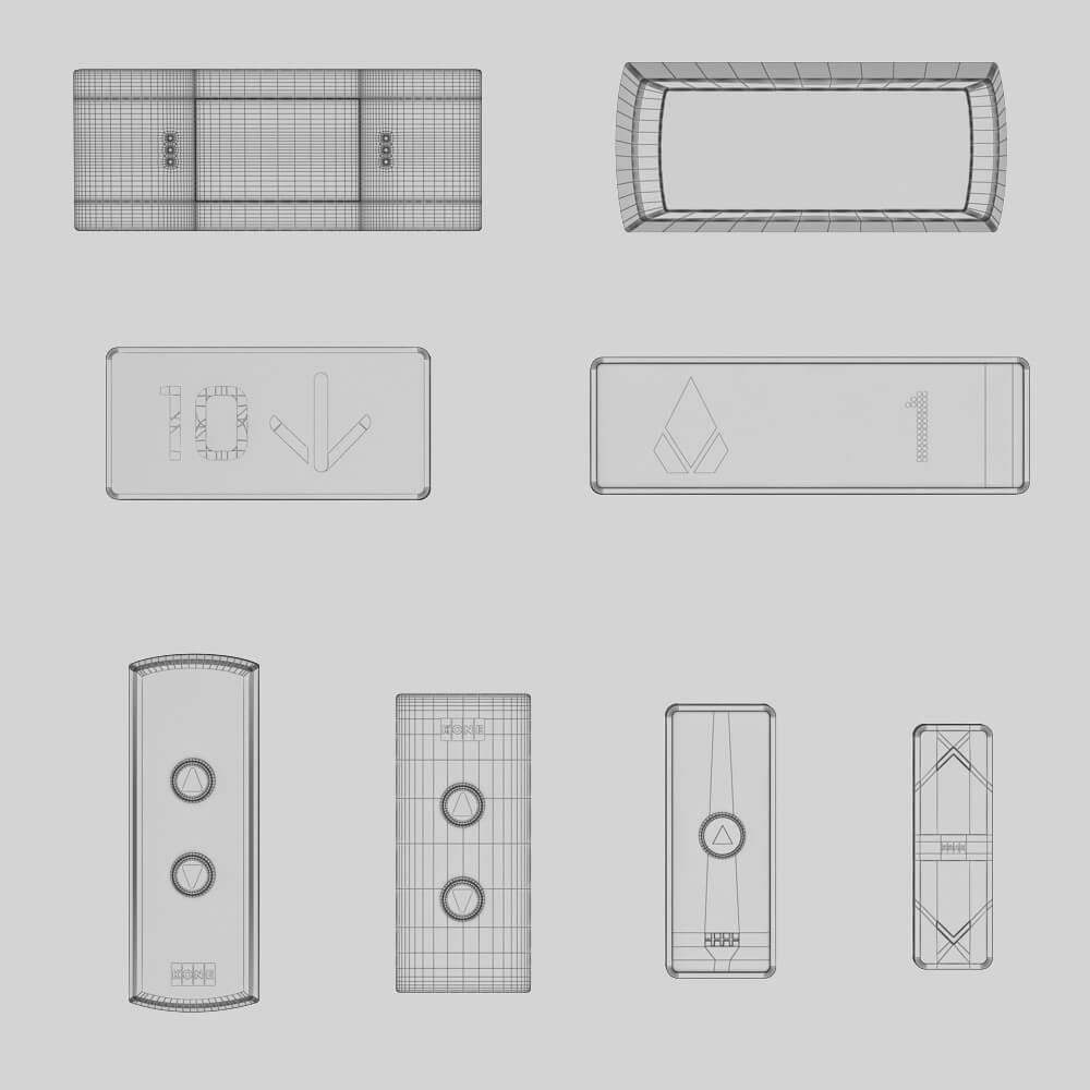 Kone Elevator Collection 3D Model by madMIX