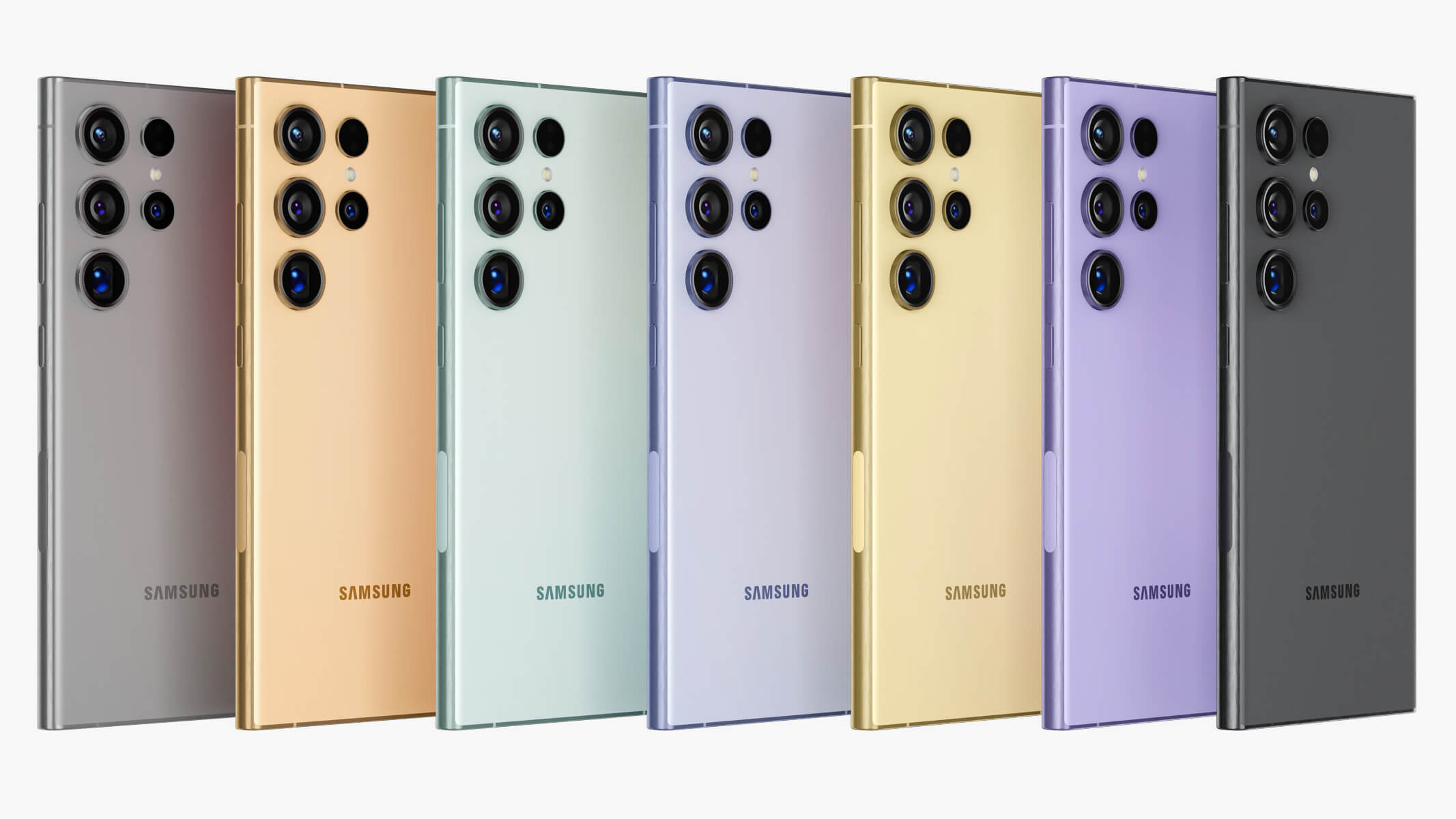 Samsung Galaxy S24 and S24 Plus and S24 Ultra All Colors V1 3D Model