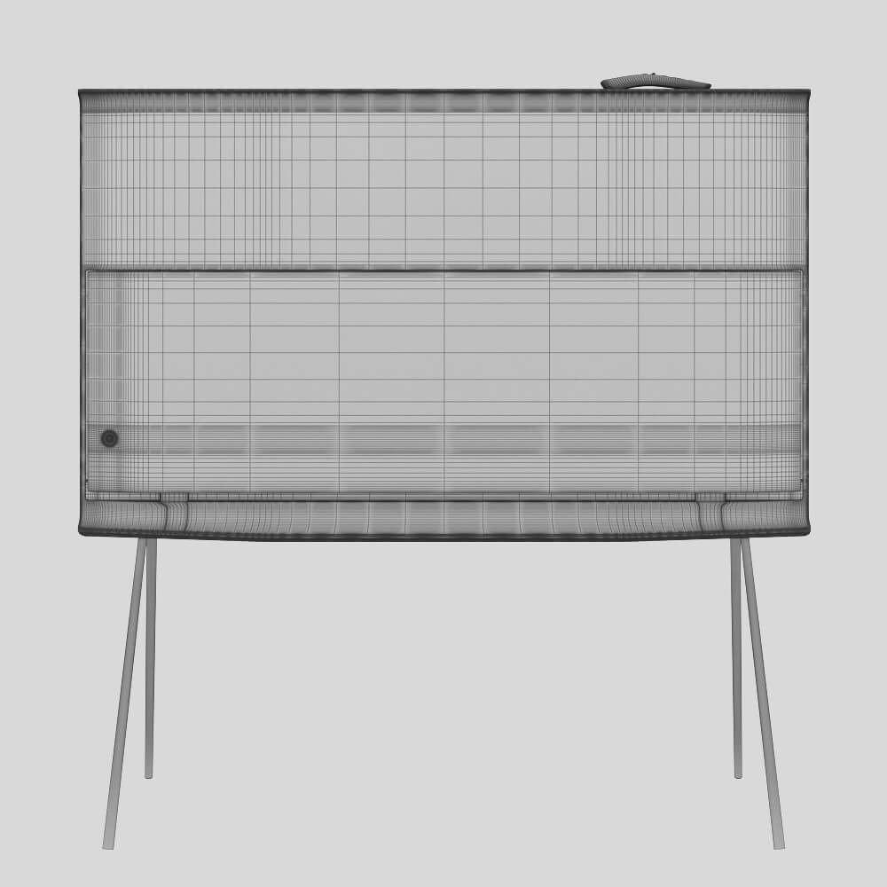 Samsung QLED The Serif TV Black and White 3D Model by madMIX