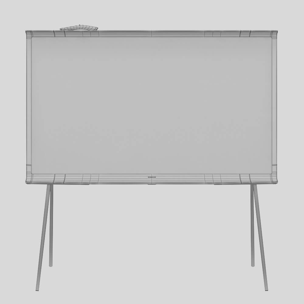 Samsung QLED The Serif TV Black and White 3D Model by madMIX