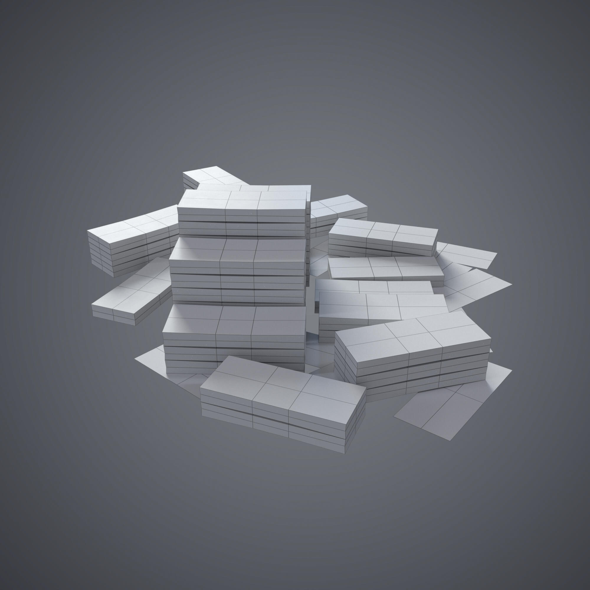 100 Dollar Bill Packs - 3D Model by Madson Studio