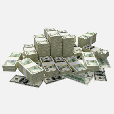 100 Dollar Bill Packs - 3D Model by Madson Studio
