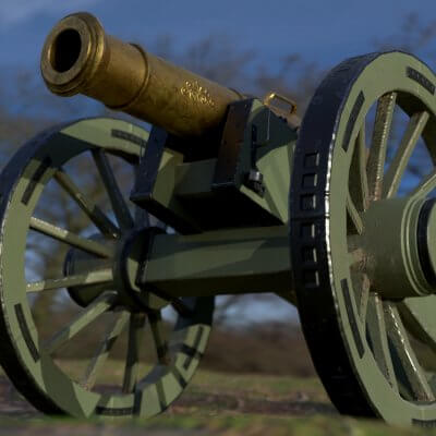 12 Pounder Brass Cannon - M1736