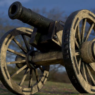 12 Pounder Iron Cannon - M1736