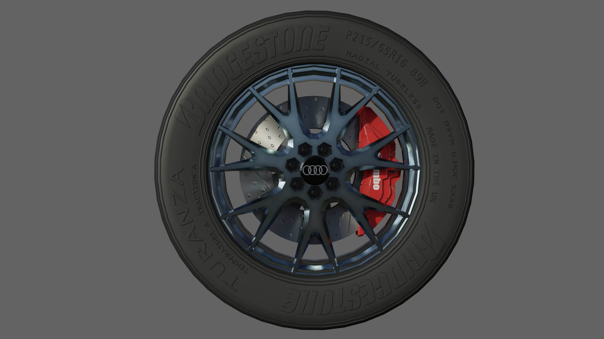 Audi Alloy Racing Wheels - Free 3D Model by MagicCGIStudios