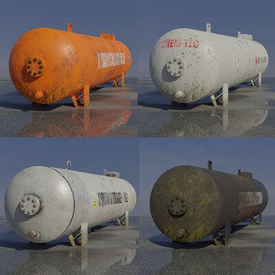 Industrial Large Horizontal Storage Tank Bundle