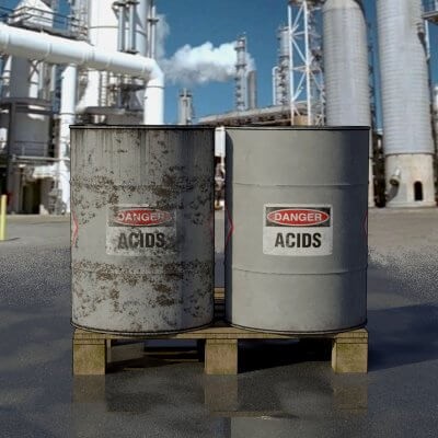 Industrial Oil Storage Drums - White