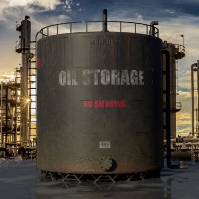 Large Industrial Oil Storage Tank