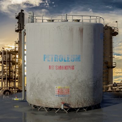 Large Industrial Petroleum Storage Tank