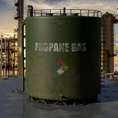 Large Industrial Propane Gas Storage Tank