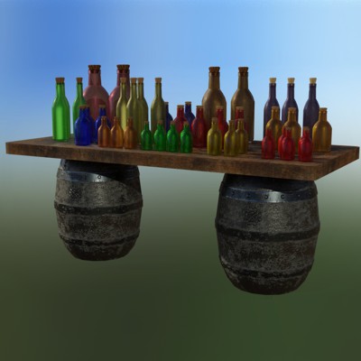 Medieval Bottles Table Set