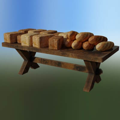 Medieval Bread Table Set