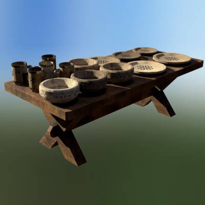 Medieval Dinnerware Table Set