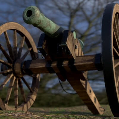 Six Pounder Bronze Cannon - Model 1841