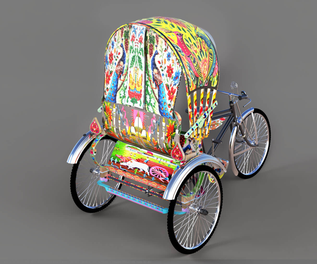 Rickshaw cycle - 3D Model by Mahiuddin