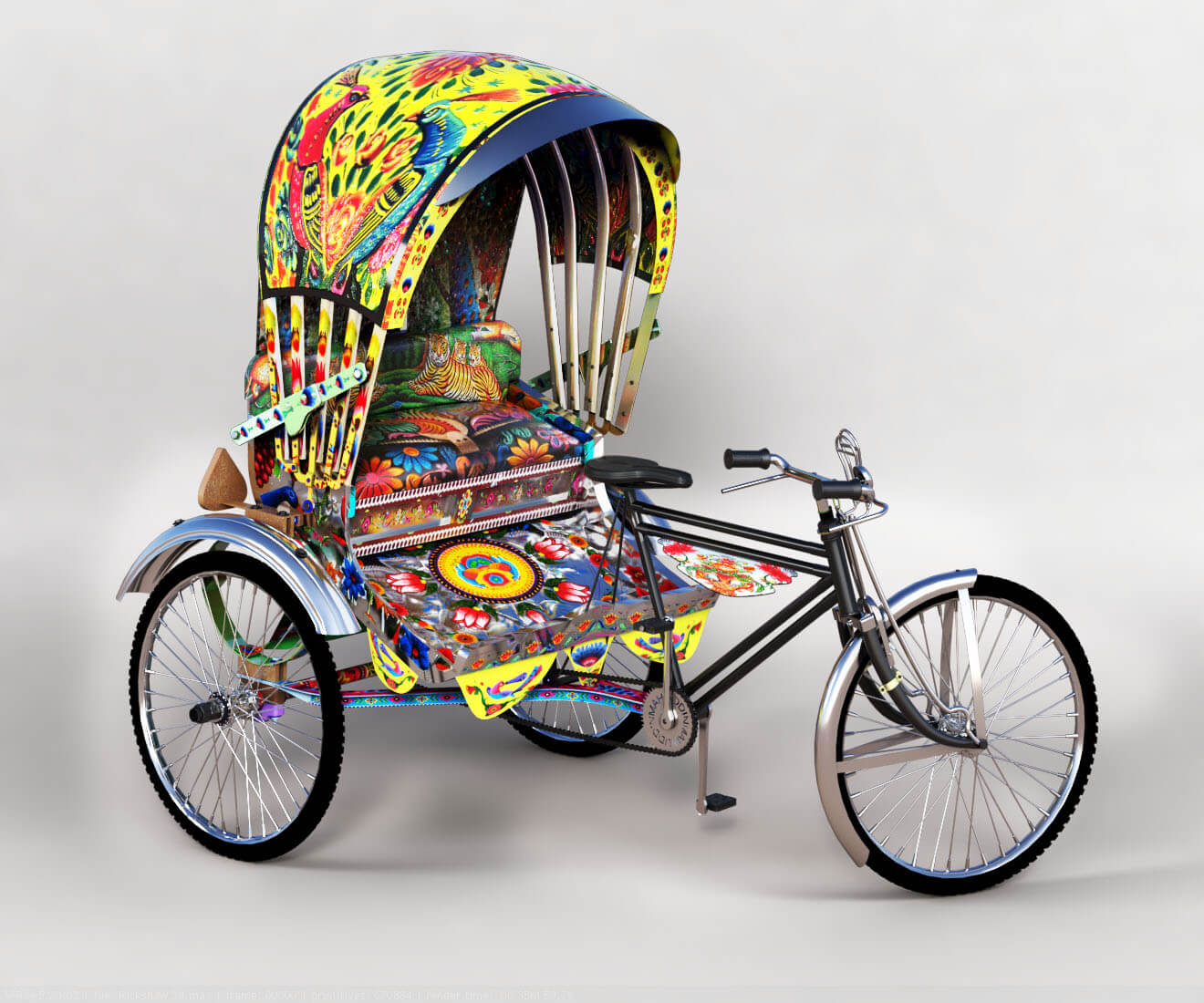 What's A Rickshaw Rickshaw cycle - 3D Model by Mahiuddin
