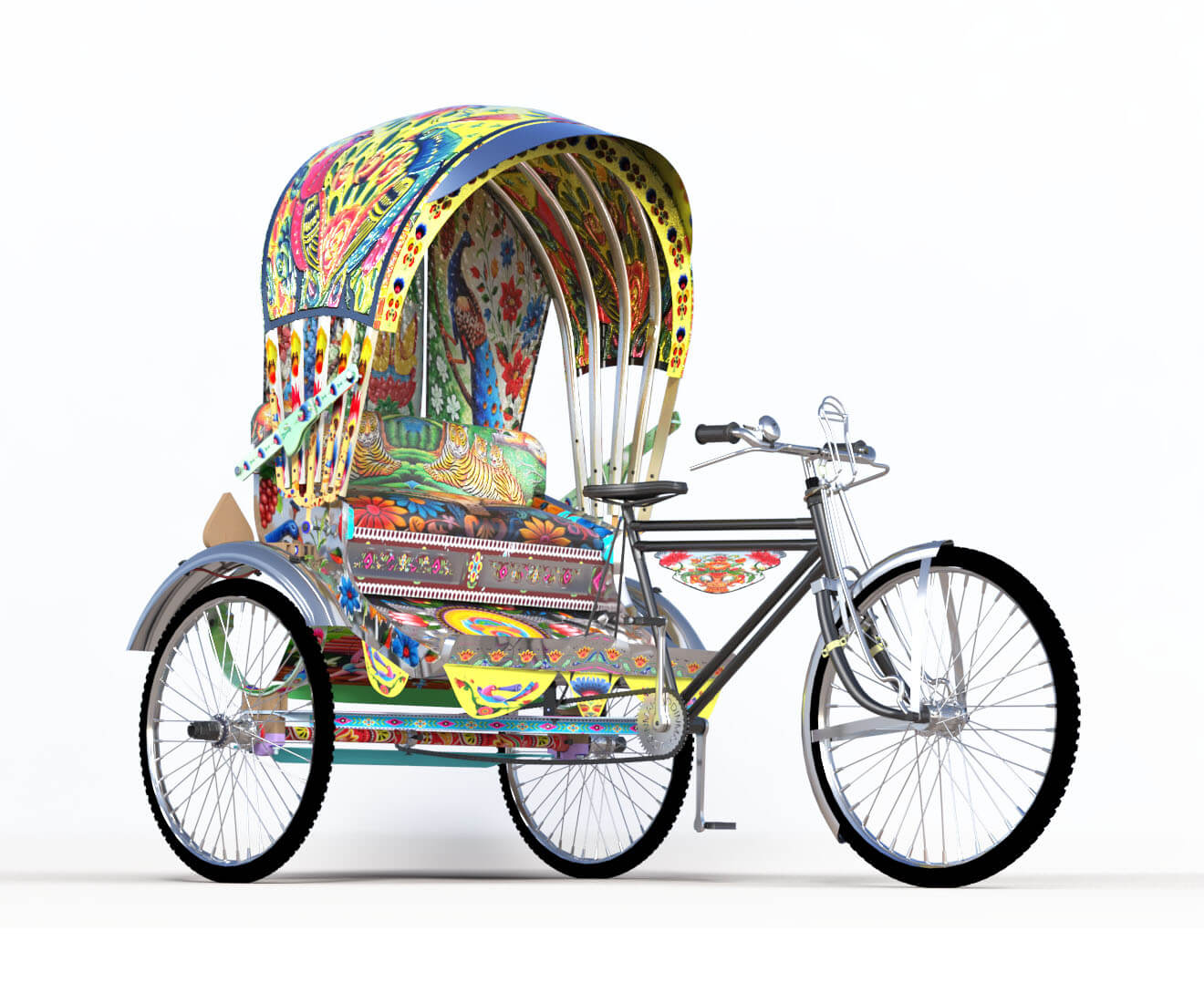 Rickshaw cycle - 3D Model by Mahiuddin