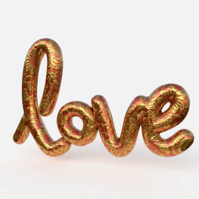 Love Decoration Fabric Written