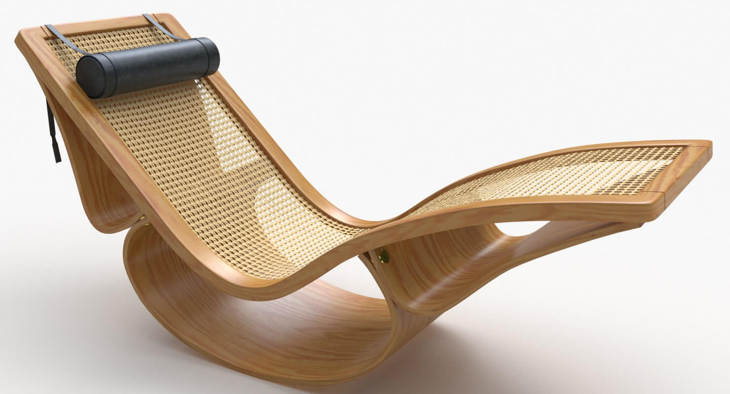 Rio Chaise Lounge Teak Corona 3D Model by Mak21