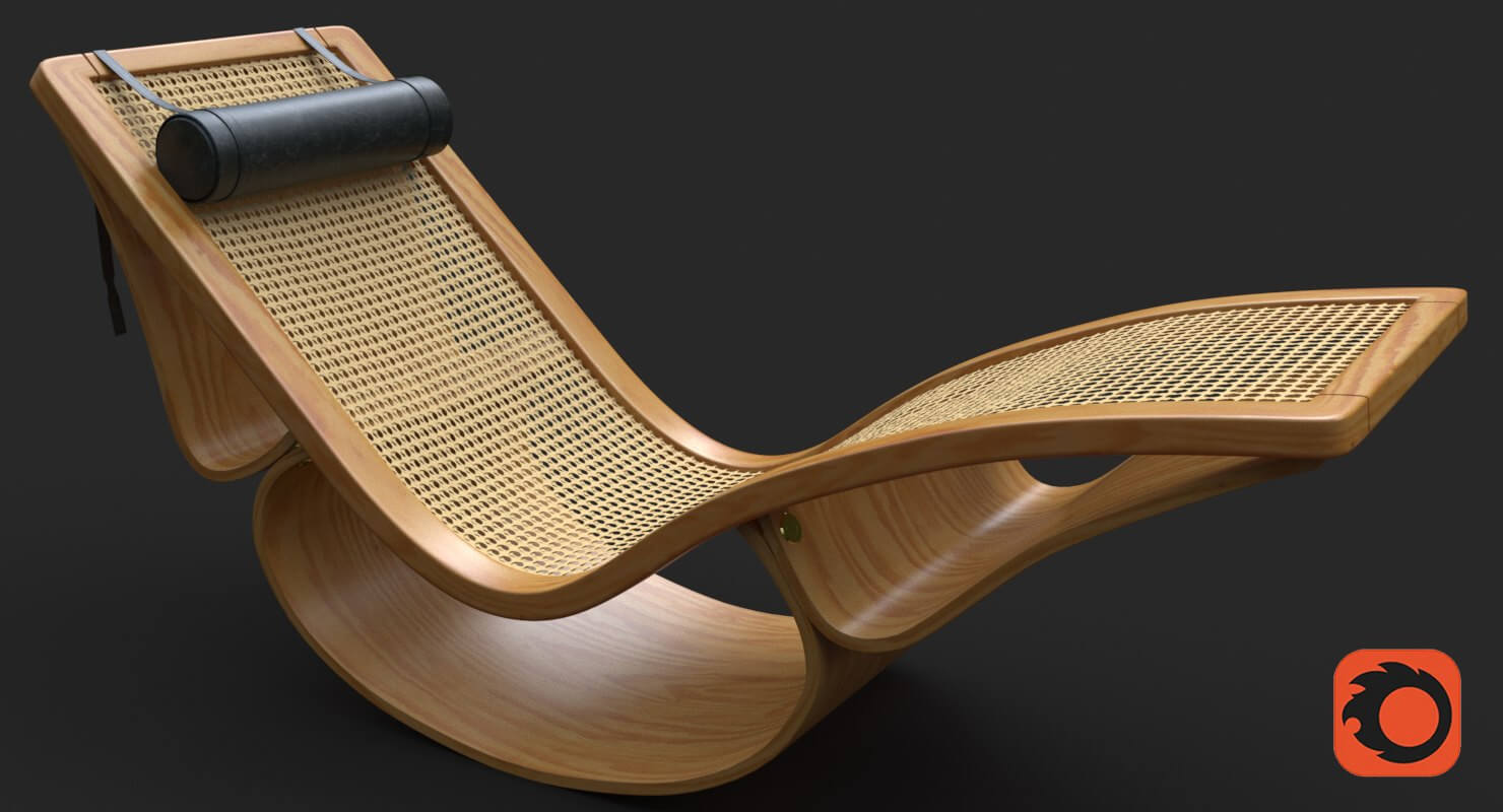 Rio Chaise Lounge Teak Corona 3D Model by Mak21