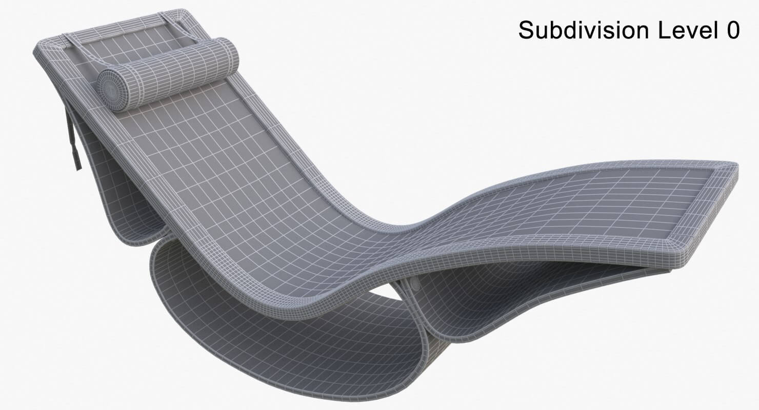 Rio Chaise Lounge Teak Corona 3D Model by Mak21