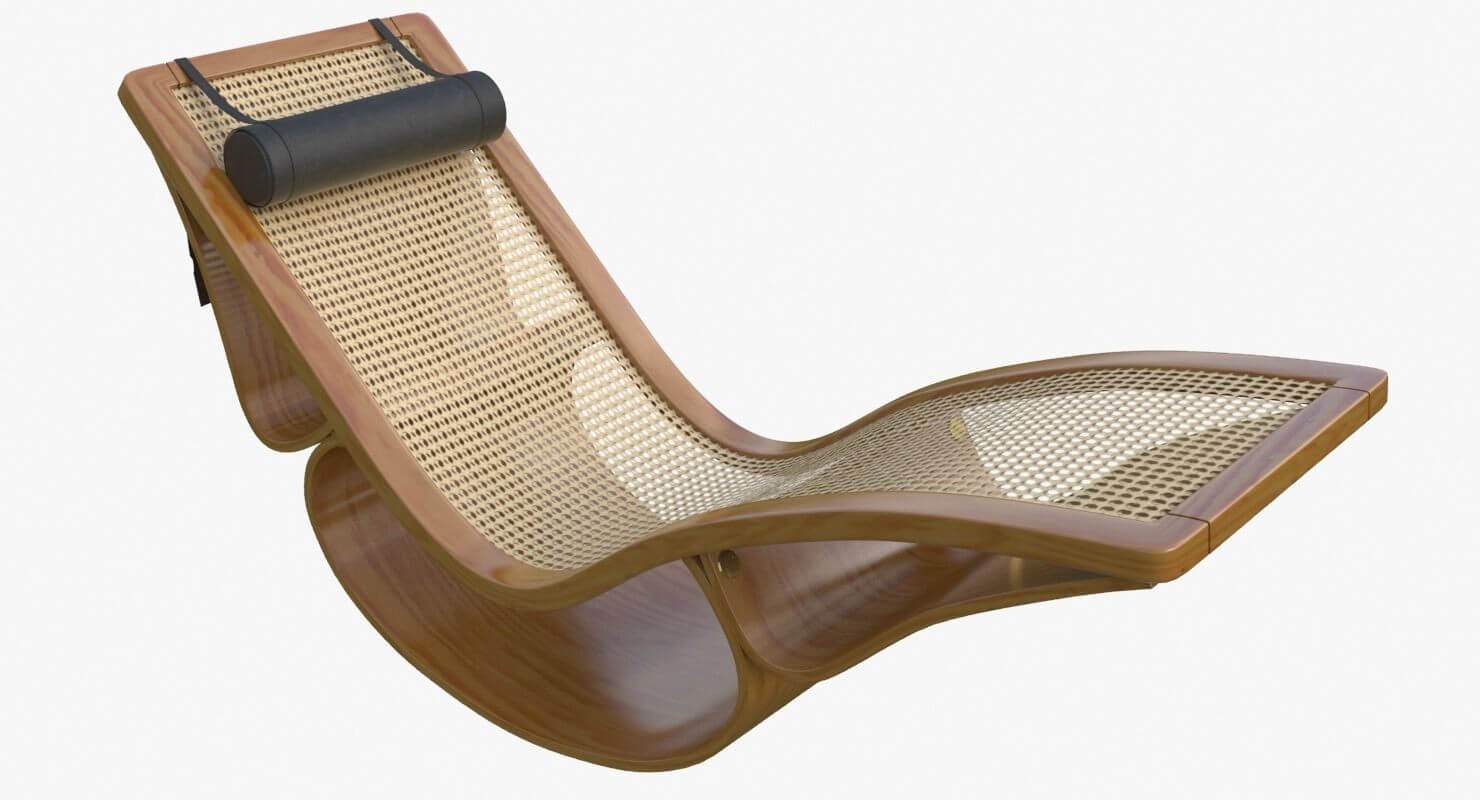 Rio Chaise Lounge Teak Mental Ray 3D Model by Mak21