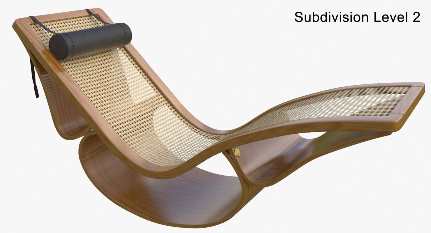 Rio Chaise Lounge Teak Mental Ray 3D Model by Mak21