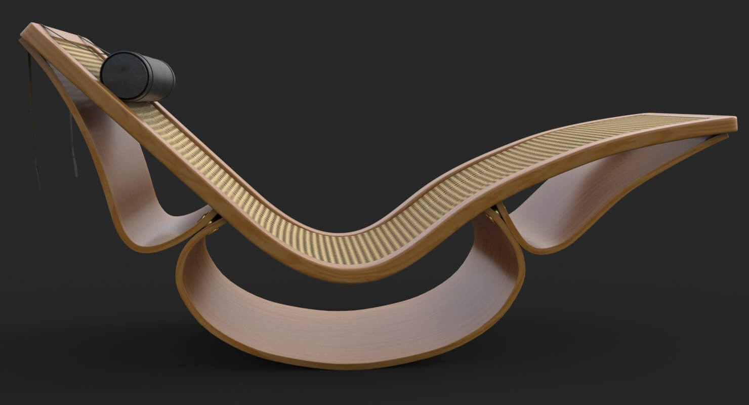 Rio Chaise Lounge Teak VRay 3D Model by Mak21