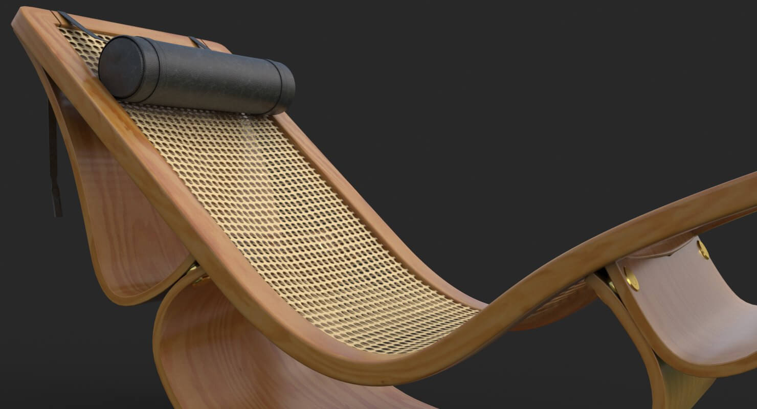 Rio Chaise Lounge Teak VRay 3D Model by Mak21