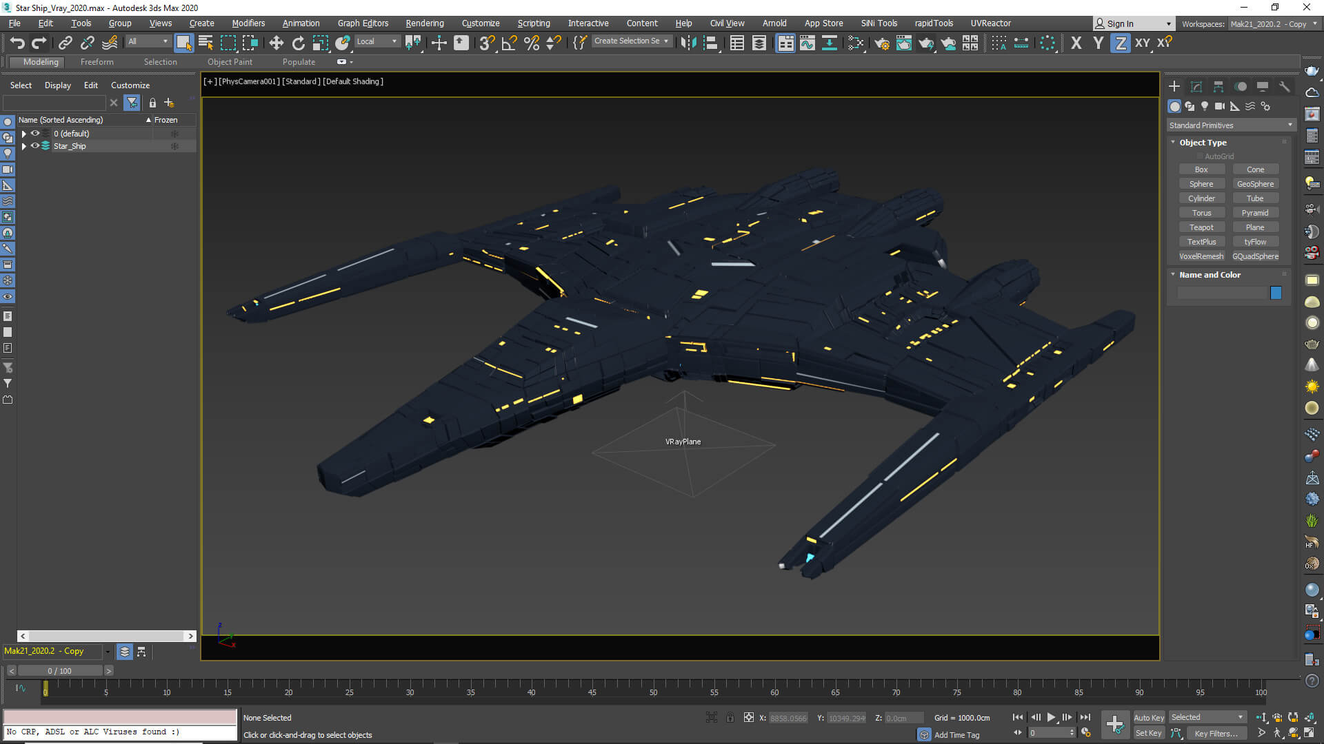 Star Ship 3D Model by Mak21