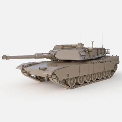 Tank M1 Abrams Clay