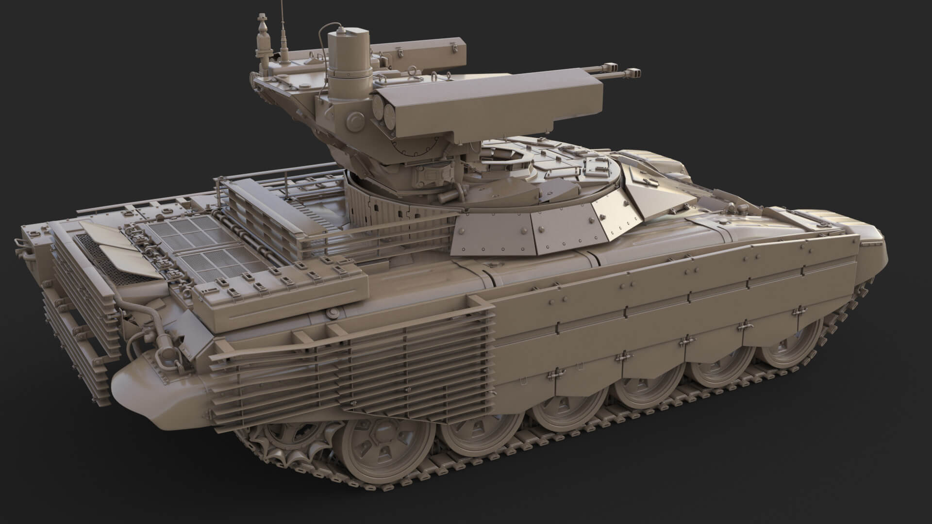 Bmp Tank Engine Model Tank Terminator Bmpt 72 Desert - 3D Model by Mak21