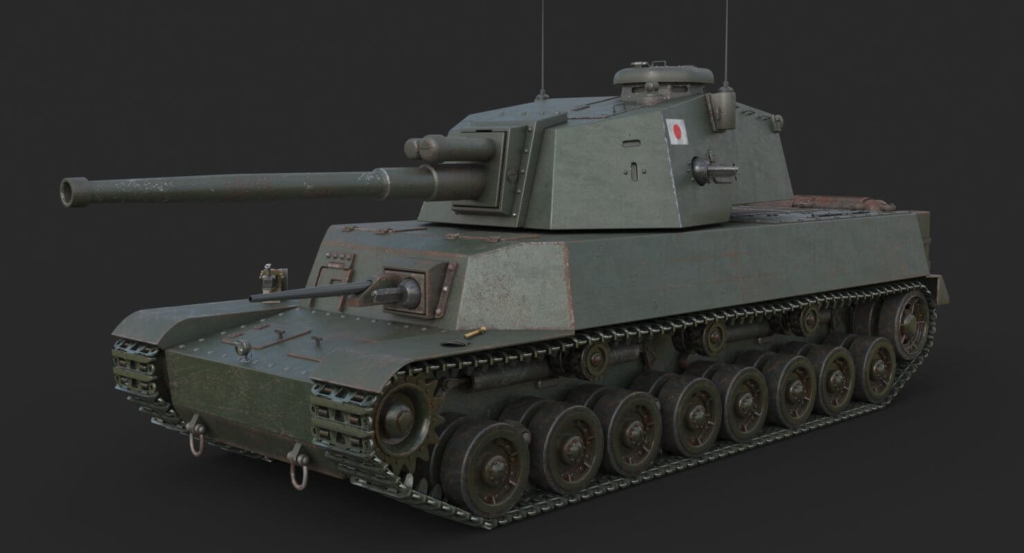 Tank Type 5 ChiRi Japan (VRay) 3D Model by Mak21
