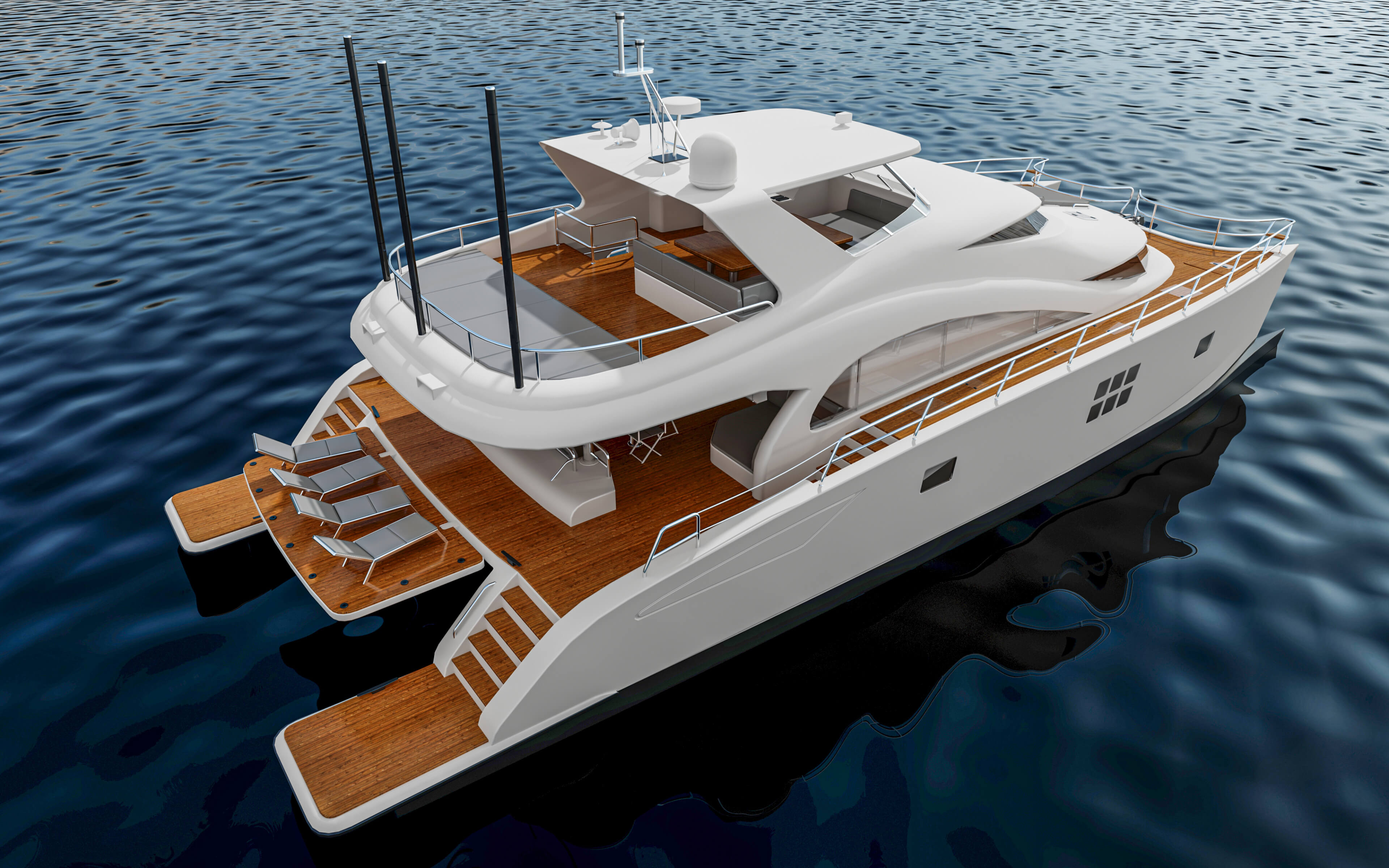 Mega Yacht 3D Model by makeL