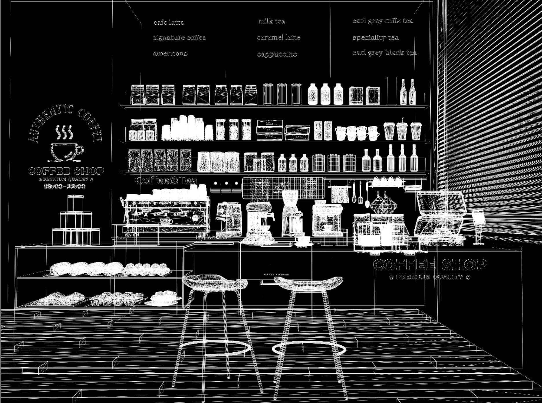 Coffee Shop 3D model by Maker20