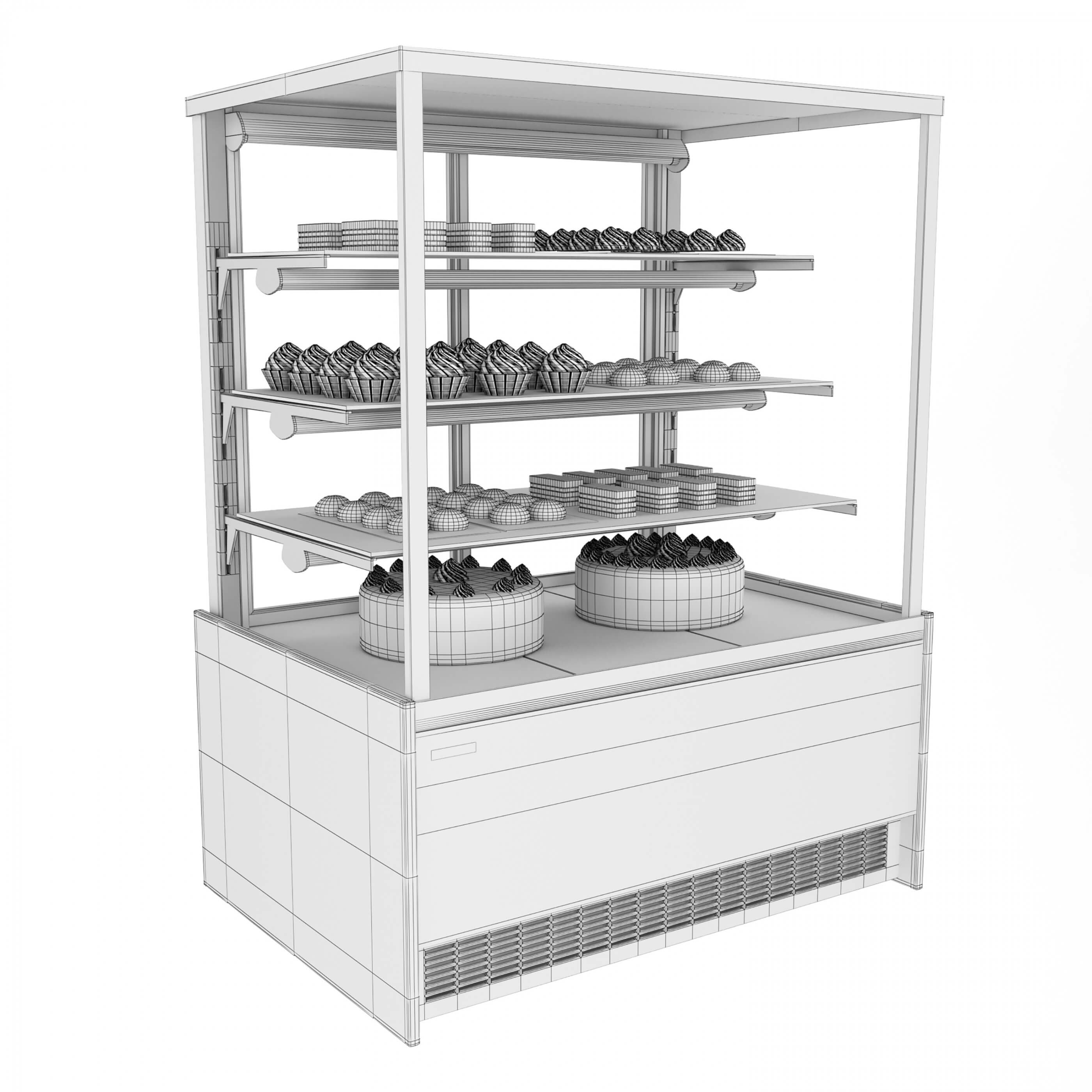 Bakery Display Case Arneg 3D Model by maker3d