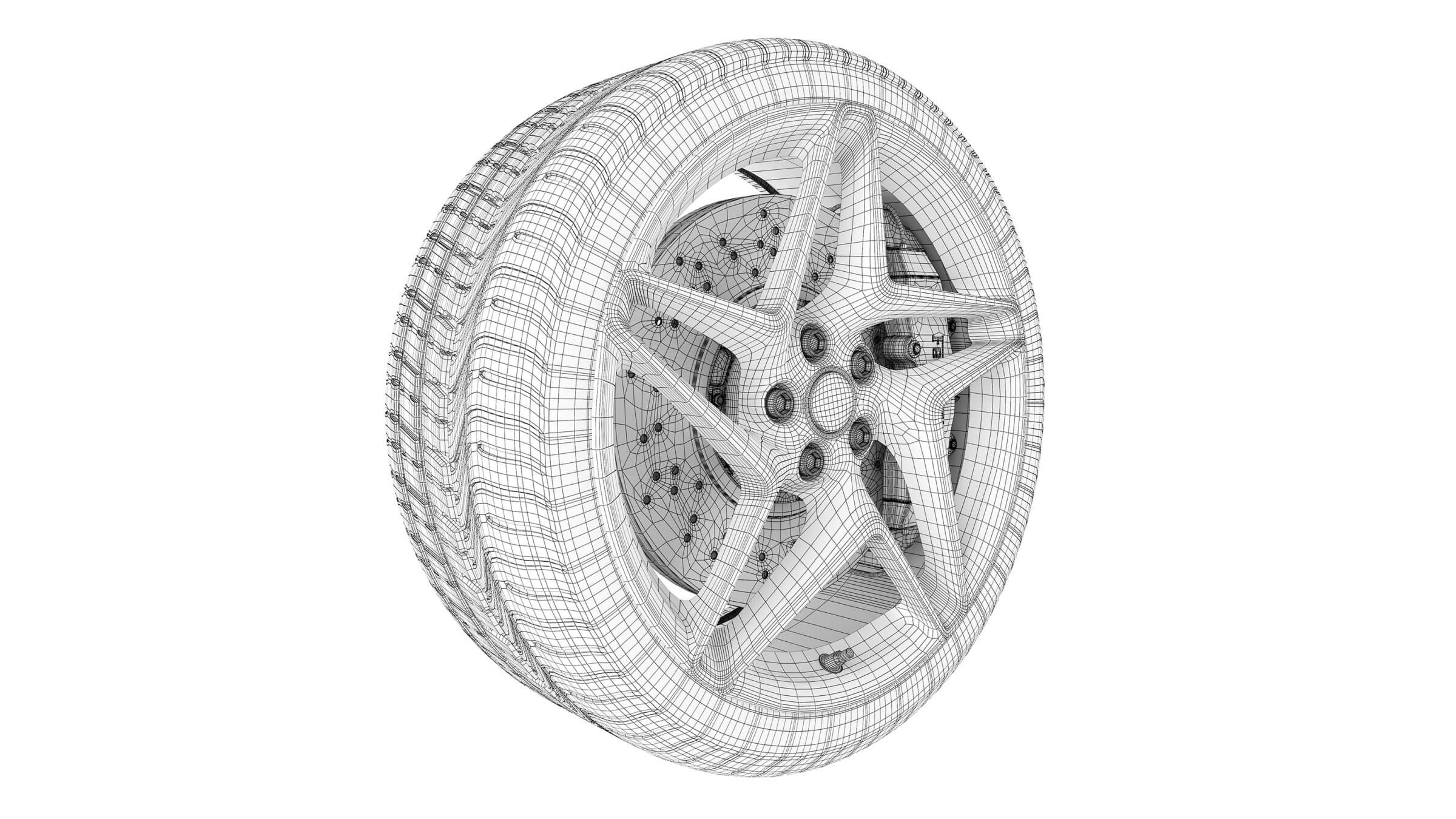 Sport Car Wheel Free 3D Model by maker3d