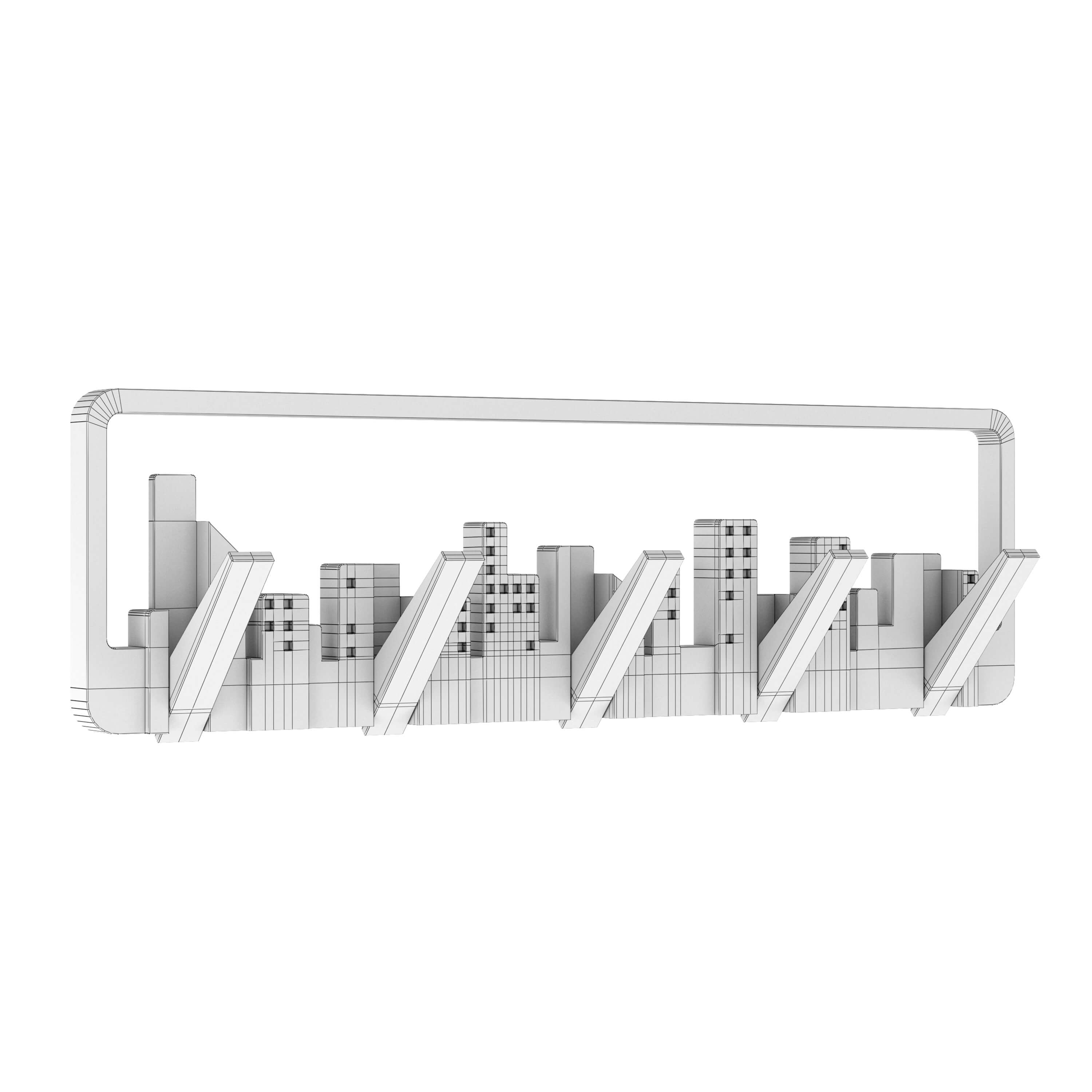Umbra Skyline MultiHook WallMount Coat Rack 3D Model by maker3d